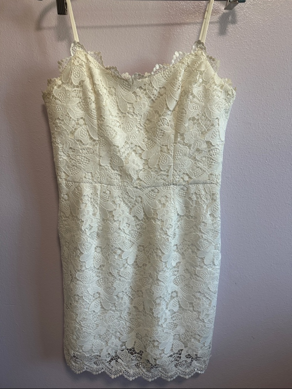 Dress the Population White Lace Mini Dress